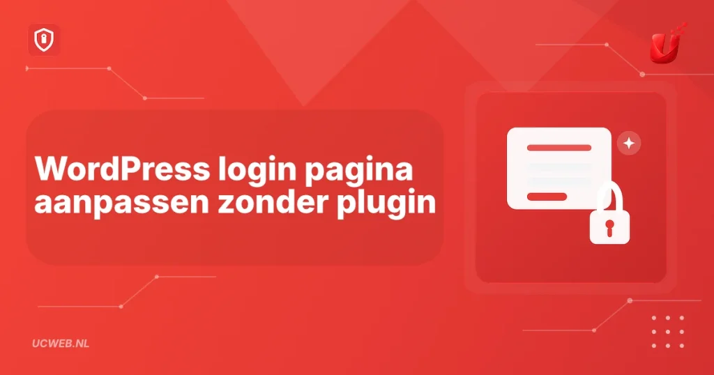 WordPress login pagina aanpassen zonder plugin