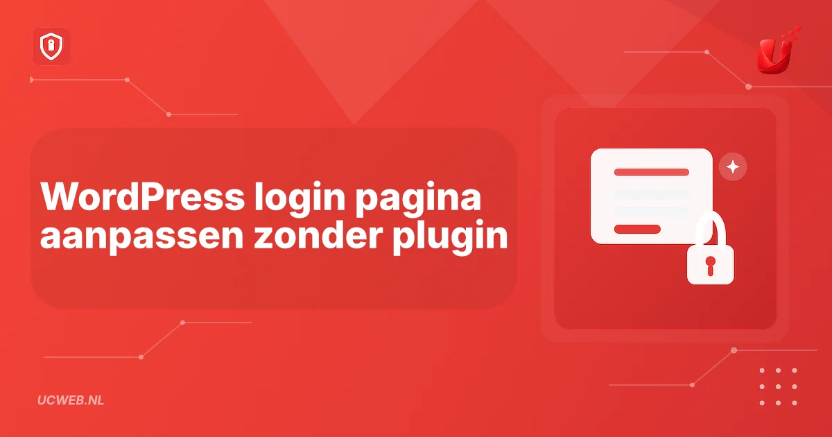 WordPress login pagina aanpassen zonder plugin