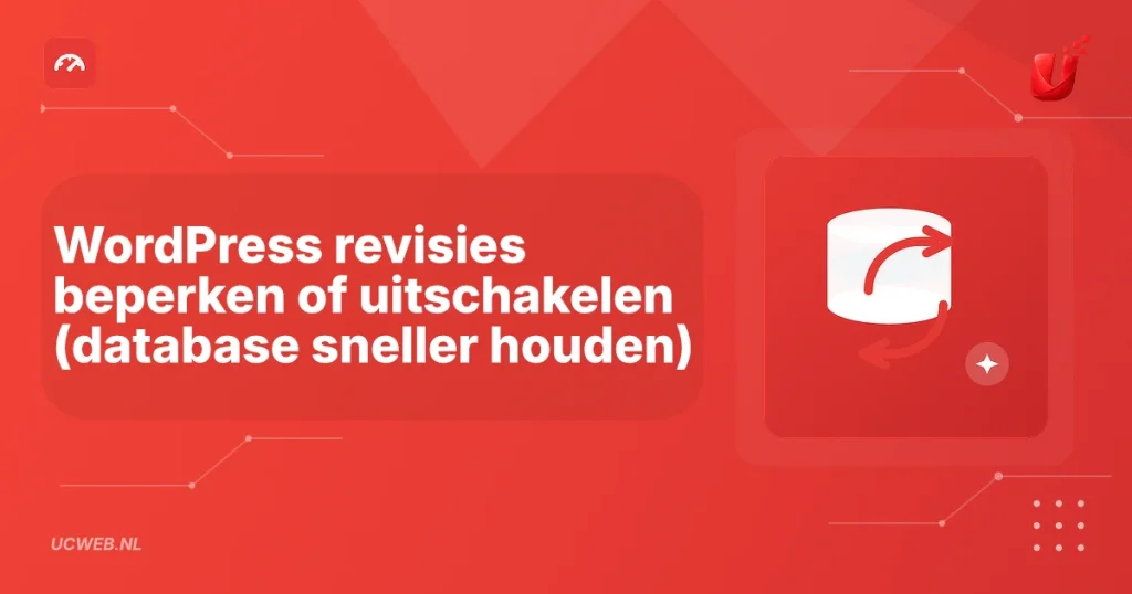 WordPress revisies beperken of uitschakelen (database sneller houden)